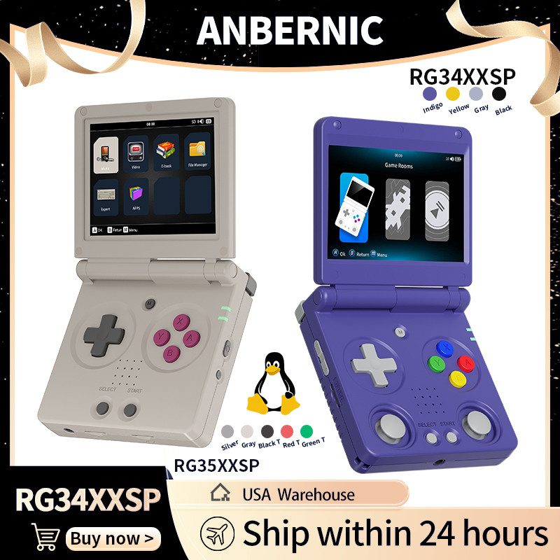 Retro Gaming Qss - Anbernic RG34XXSP RG35XXSP Flip Handheld Game