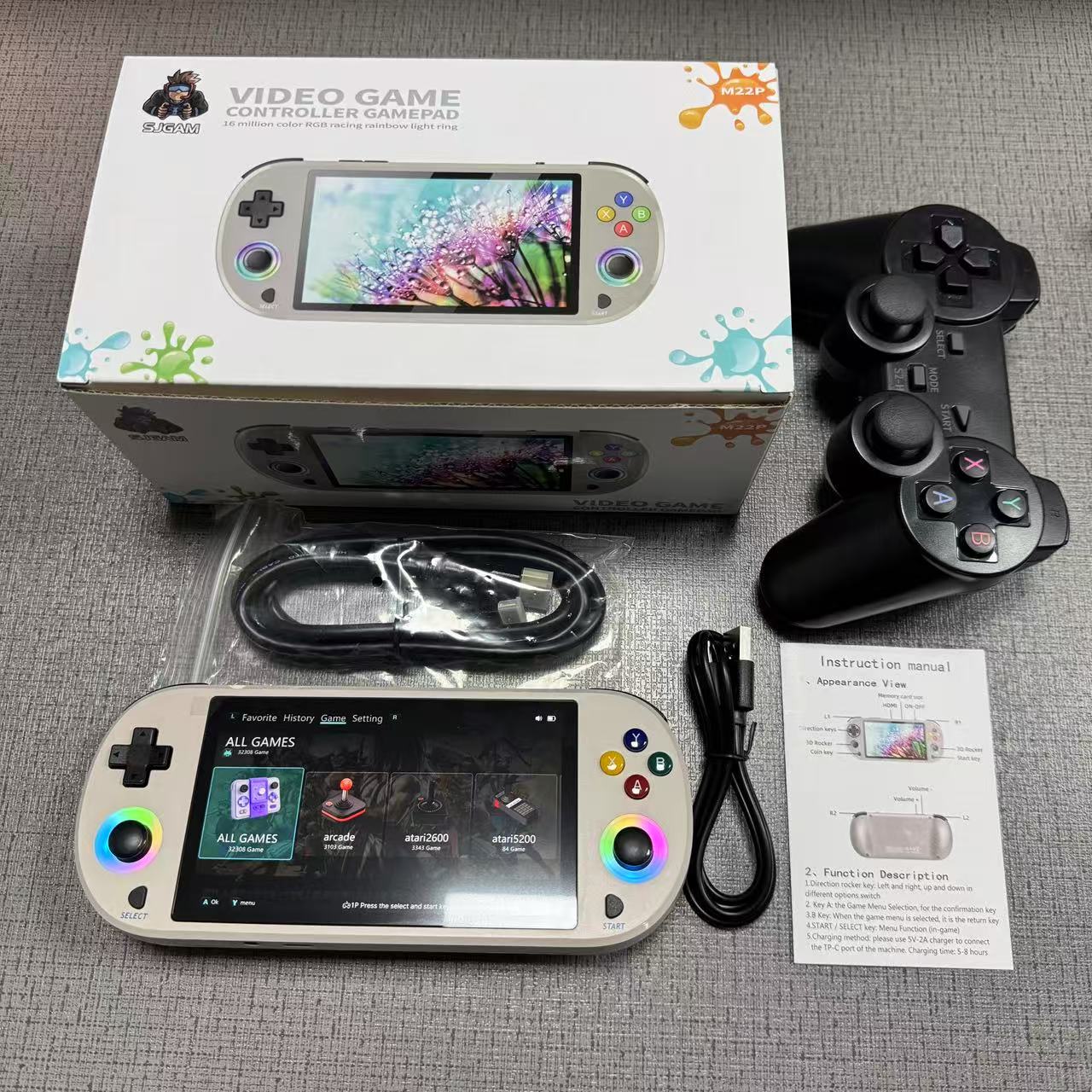 New 128GB M22 Pro Portable Poc - Retro Gaming Power Bank 评论和价格