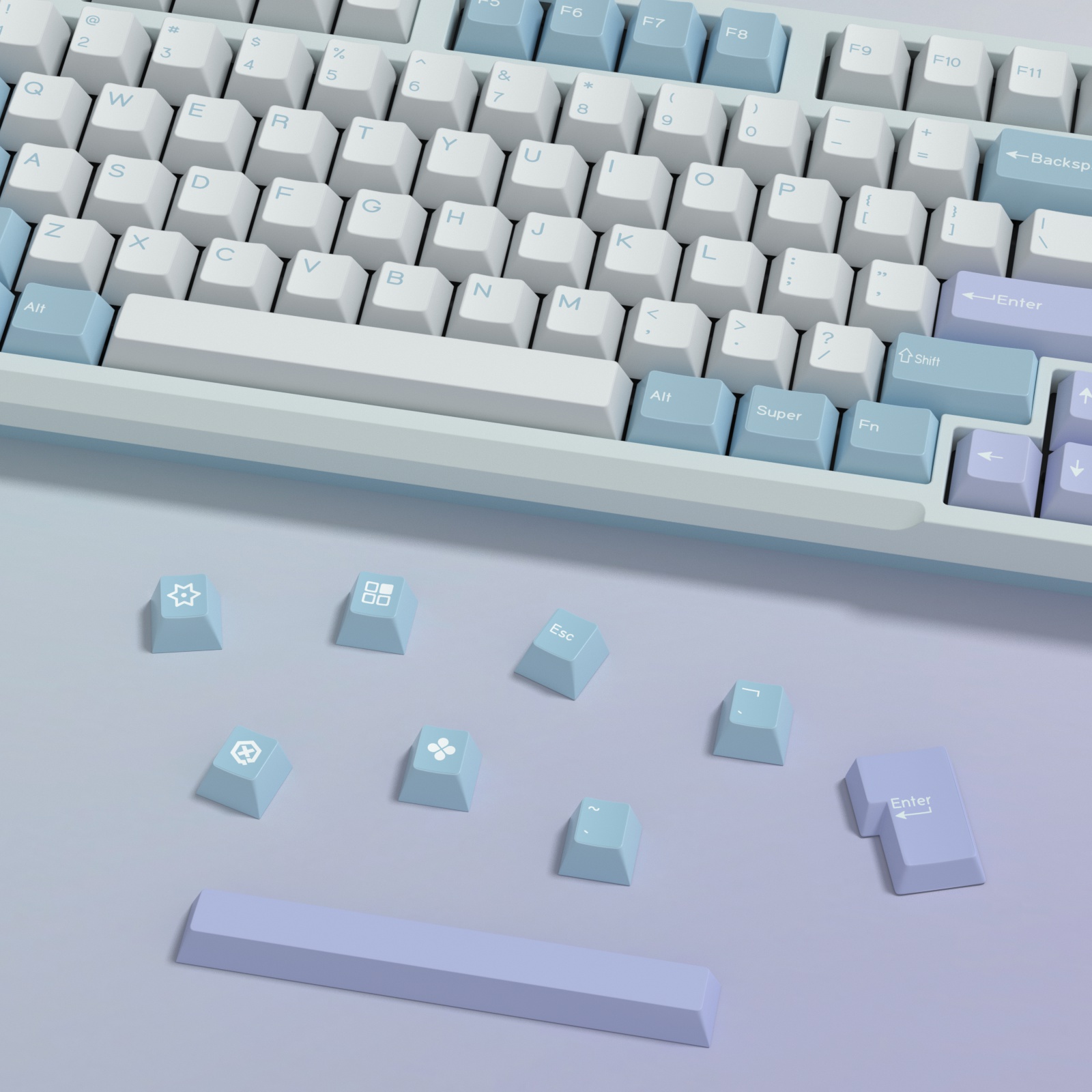 KBDiy GMK Illusion Keycap Cher - Retro Gaming Tablet 评论和价格