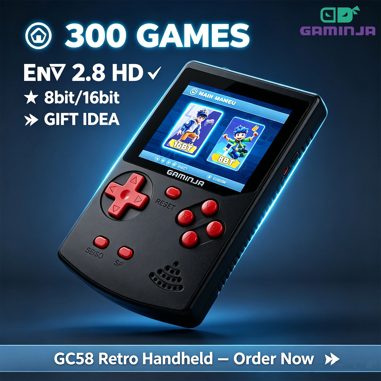 GAMINJA Handheld Game Console  - Retro Gaming Power Bank 评论和价格